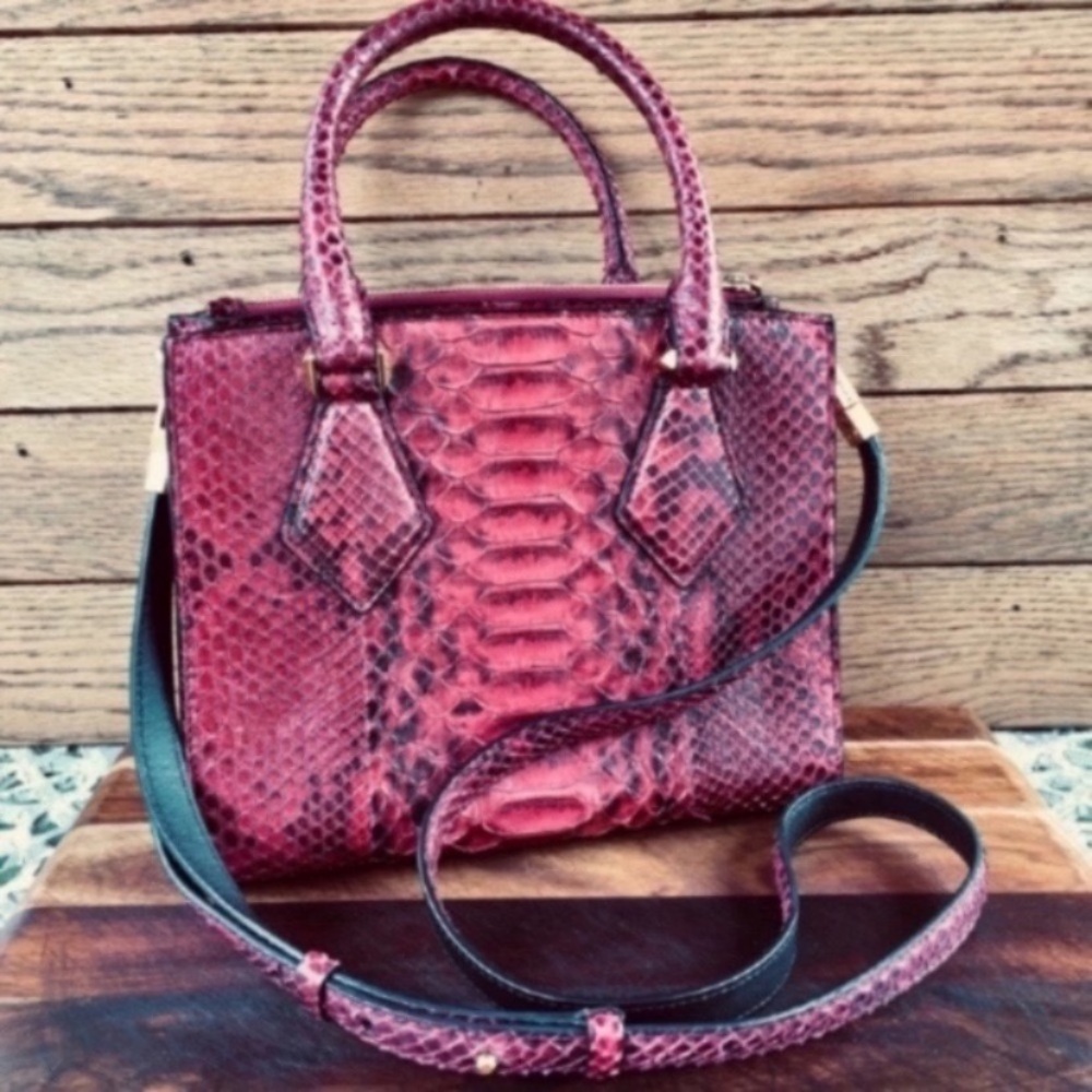 Michael Kors Collection Python Casey Satchel With… - image 4